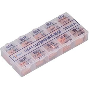 Heatsink Set, 401WmK Eenvoudige Installatie 100Pcs CPU Koperen Pad Snelle Koeling Duurzaam Brede Toepassing Voor VRAM VRM IC Chip