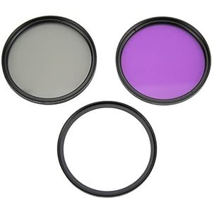 Camera UV CPL-lensfilter, 3 stuks UV-CPL lensfilterkit, hoge taaiheid voor digitale camera (58 mm (1486))