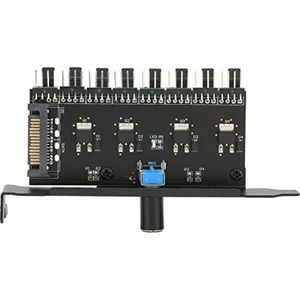 Chassis Fan Hub CPU Koeling 8 Poort 12 V 3Pin 4Pin PC-Fan Speed ​​Controller 72W Fan Hub Snelheidsregelaar met Vaste Schroef voor Desktop Computer Chassis(SATA)