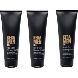 KIS - KeraMen - Hair & Skin Shaving Shampoo - 3 x 250ml
