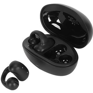 Open Oortelefoons, Stabiel Draadloos IPX5 Waterdicht Lange Batterijduur Compacte Oorclip -oordopjes voor Tablet voor Sport (Zwart)