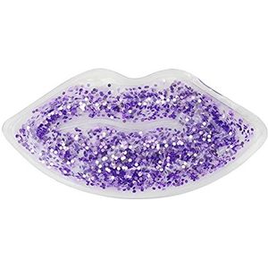 Koud kompres, Gel Ice Pack Light Glitter paillettendecoratie om de lip te beschermen om zwelling te verminderen(Paars)