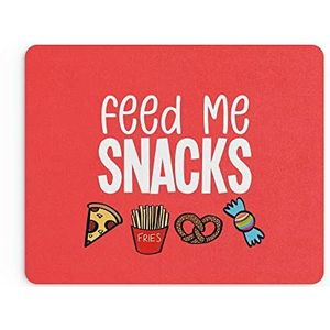Grappige muismat voor kantoorwerk – kantooraccessoires voor computercollega's | Feed Me Snacks | Silly Joke Sarcastic MM491