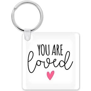 KBH166 Grappige sleutelhanger voor de beste vriend, afscheidscadeau voor collega's | You Are Loved | Sleutelaccessoires | KBH166, meerkleurig, 5,8 cm x 5,8 cm, Meerkleurig, 5.8cm x 5.8cm