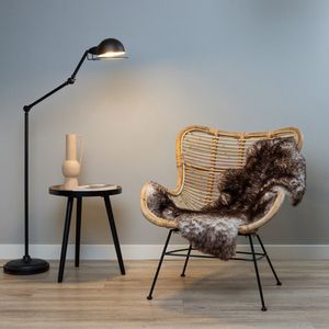 WOOOL® Classic Schapenvacht - Bruin Wit Moeflon L (105x60cm) 100% Natuurlijk & Echt - Vloerkleed - ECO+