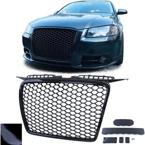 Passend Voor Audi A3 8P 05 t/m 08 Sport Grill Zonder Embleem Hoogglans Zwart Honingraat Quattro Look S3 RS3 Tsi Tdi Styling