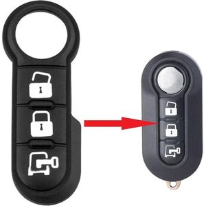Autosleutel pad rubber 3 knoppen geschikt voor Fiat sleutel / 500 / Punto / Ducato / Panda / Lancia Ypsilon / Peugeot Boxer / Citroen Jumper /