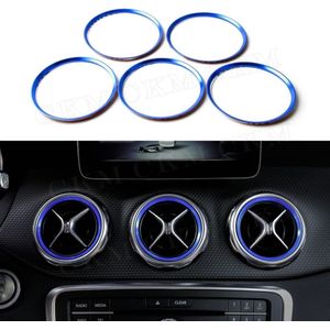 Luchtrooster Dashboard Ringen Geschikt voor Mercedes Benz Cla Gla A Klasse W176 W246 W117 X156 Blauw Decoratie Rood Geanodiseerd AMG look
