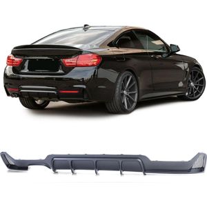 Passend Voor Bmw 4 serie F32 F33 F36 M Pakket Achterbumper Diffuser Mat Zwart Dubbele Uitlaat Uitsparing M Performance Look 418 420 430 435 440 M4