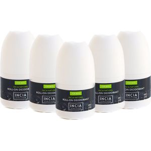 INCIA - 100% Natuurlijke Deodorant voor Mannen - 5 x 50 ml