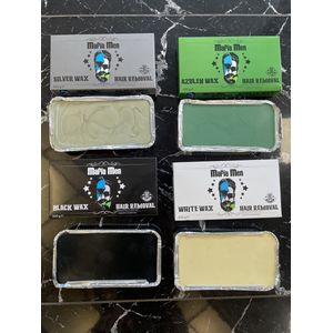 4 Pack- Ontharing wax Mafia Men Black-White-Silver-Azulen Mask Wax Professioneel Harsblock 2000 ml-kg