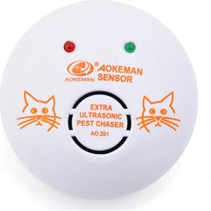 Ultrasonic Aokeman Sensor AO-201 - Muizen & Ratten Verjager - Ongedierte Verjager -  Bestrijd en Verjaagt Muizen - Ratten - Ultrasonic