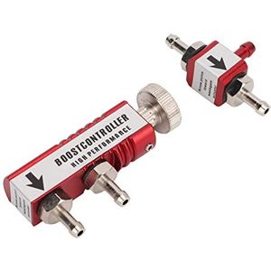 Handmatige boost-controller, instelbaar hoog rendement Uitstekende boost-stabiliteit Motor Boost-regelkit Stevig voor in de auto(rood)