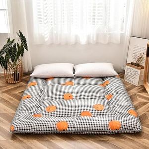 Japanse vloermatras, futonmatras, 10 cm dikke opvouwbare Tatami-mat, opvouwbaar, oprolbaar matras, matrasbeschermer vloerkussenbed, for slaapzalen, kamperen, banken (Color : C, Size : 1.8 * 2m)