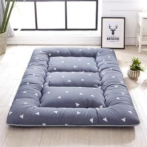 Japanse vloermatras, futonmatras, 6 cm dikke opvouwbare Tatami-mat, opvouwbaar, oprolbaar matras, matrasbeschermer vloerkussenbed, for slaapzalen, kamperen, banken (Color : B, Size : 1.8 * 2.2m)