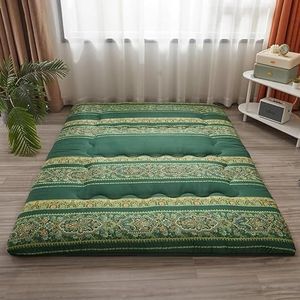 Japanse vloermatras, futonmatras, 6 cm dikke opvouwbare Tatami-mat, opvouwbaar, oprolbaar matras, matrasbeschermer vloerkussenbed, for slaapzalen, kamperen, banken (Color : A, Size : 1.8 * 2.2m)