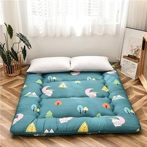 Japanse vloermatras, futonmatras, 6 cm dikke opvouwbare Tatami-mat, opvouwbaar, oprolbaar matras, matrasbeschermer vloerkussenbed, for slaapzalen, kamperen, banken (Color : H, Size : 1.8 * 2.2m)