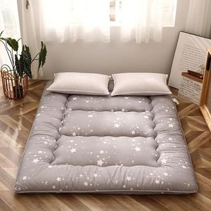 Japanse vloermatras, futonmatras, 6 cm dikke opvouwbare Tatami-mat, opvouwbaar, oprolbaar matras, matrasbeschermer vloerkussenbed, for slaapzalen, kamperen, banken (Color : A, Size : 1.8 * 2.2m)