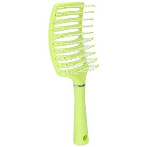 Paddle Borstel, Gebogen Ergonomische Haarborstel voor On-The-Go Home Groomer Fluorescerend geel