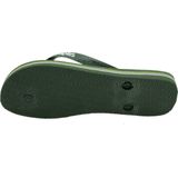 Havaianas Brasil Logo Unisex Slippers - Green Olive