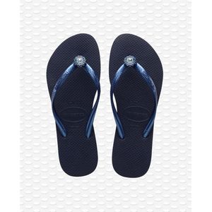 Havaianas Slim Crystal Poem slipper blauw BR