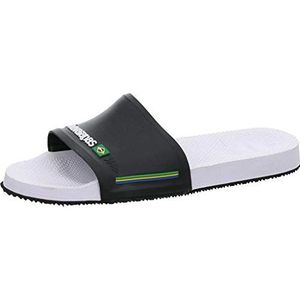 Havaianas unisex slide sandaal, wit zwart, 5 UK