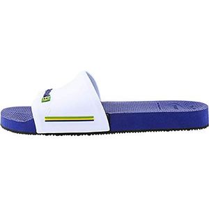 Havaianas Unisex Slide Sandaal, Marine Blauw Wit, 1/2 UK, Marine Blauw Wit, 33/34 EU