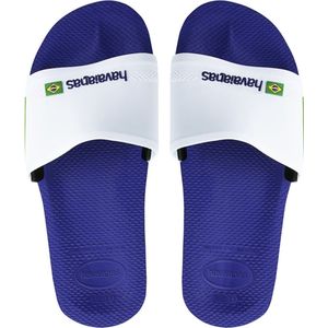 Havaianas - Old Slide Brasil - Teenslippers - Marineblauw/Wit - Rubber