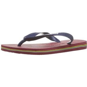 Havaianas-slippers voor kinderen - Brasil Logo Maat UK 10.5 C Rood (rood) - Kinderslippers (Brazilië maat 27/28)