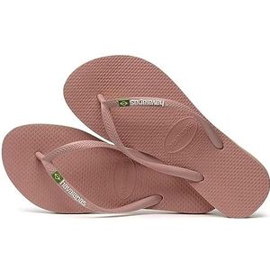 Havaianas Dames Slim Brasil-logo, Crocus Rose, 4.5/5