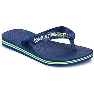 Havaianas Brasil Logo uniseks-kind Slippers TeenslipperBlauw (Navy Blue),27/28 EU