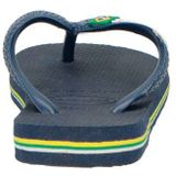 Havaianas Brasil Logo uniseks-volwassene Slippers , Blauw (Navy Blue 01), 45/46 EU