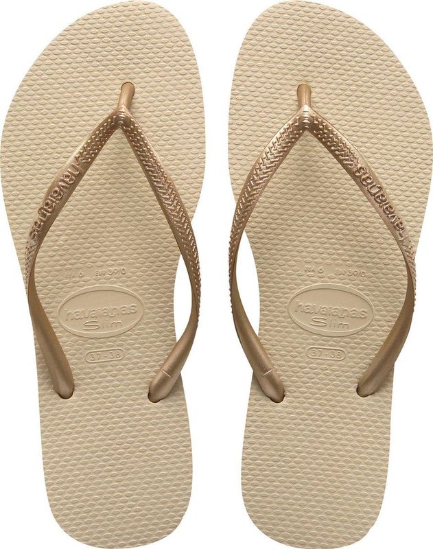 Havaianas - Dames Slank - Sandalen - Zandgrijs/Lichtgoud - Absorberend Design