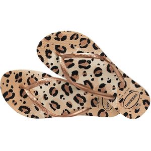 Havaianas - Dames Teenslippers - Beige Dierenprint