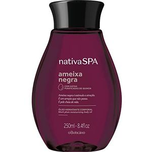 Nativa SPA van O Boticário, zwarte pruimenlichaamsolie, verrijkt met gereinigde quinoa druppels om hydratatie te bevorderen, 200 ml