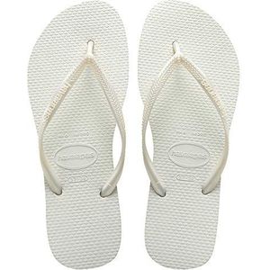 Havaianas Slanke witte flip-flop, 7 UK kind, Kleur: wit