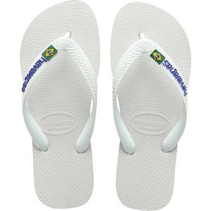 Havaianas Brasil Logo Flip Flops Heren Wit - 3/4 - Flip Flops, wit logo, 35/36 EU