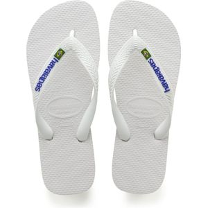 Havaianas - Brasil Logo - Teenslippers - Wit - Rubber