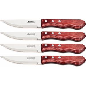 Tramontina Churrasco Steakmessenset Jumbo - 4-Delig - Roodbruin
