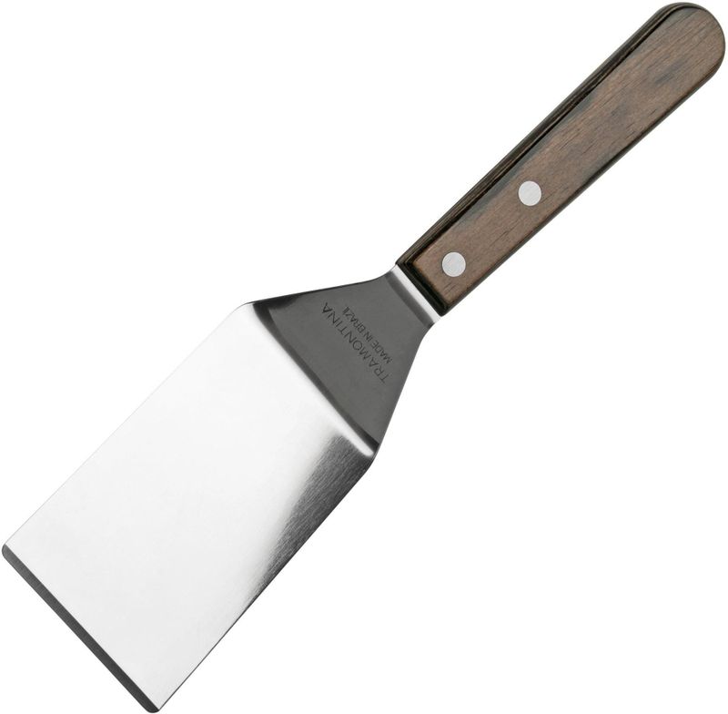 Tramontina Landhaus spatel, grillspatel, roestvrij staal, handvat van FSC-gecertificeerd hout, roestvrij, vaatwasmachinebestendig, 25 cm, breedte 6 cm
