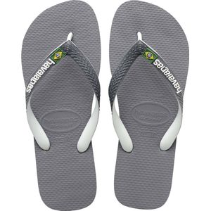 Havaianas - Brasil Logo - Slippers - Blanc - Rubber