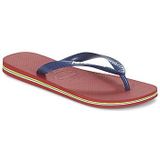 Havaianas Brasil Logo uniseks-volwassene Slippers , Rood (Red/Blue), 33/34 EU