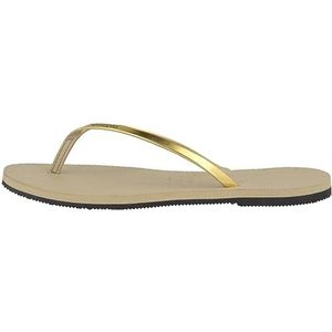 Havaianas damesslippers, zandgrijs lichtgouden, 6/7 UK smal