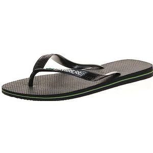 Havaianas Brasil Logo uniseks-kind Slippers , Zwart, 25/26 EU