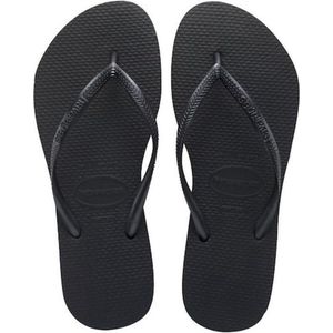 Havaianas Brasil Logo Unisex Slippers - Black/Black - Maat 25/26