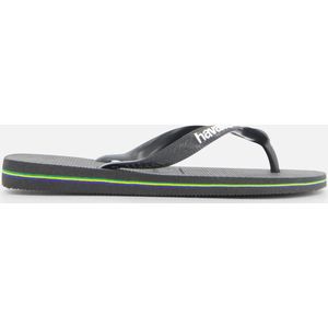 Herenslippers havaianas met logo zwart