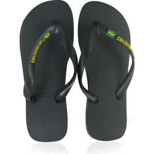 Havaianas - Brazil Logo - Slippers - Zwart - Rubber