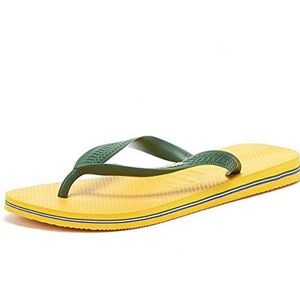 Havaianas Brasil Logo uniseks-volwassene Slippers , Geel (Yellow Banana), 39/40 EU