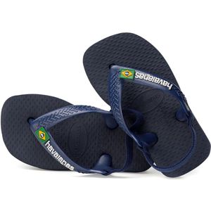 Havaianas Baby Brasil Logo Unisex Slippers - Marine Yellow Citric
