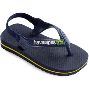 Havaianas Baby Brasil Logo Unisex Slippers - Marine/Yellow Citric - Maat 25/26